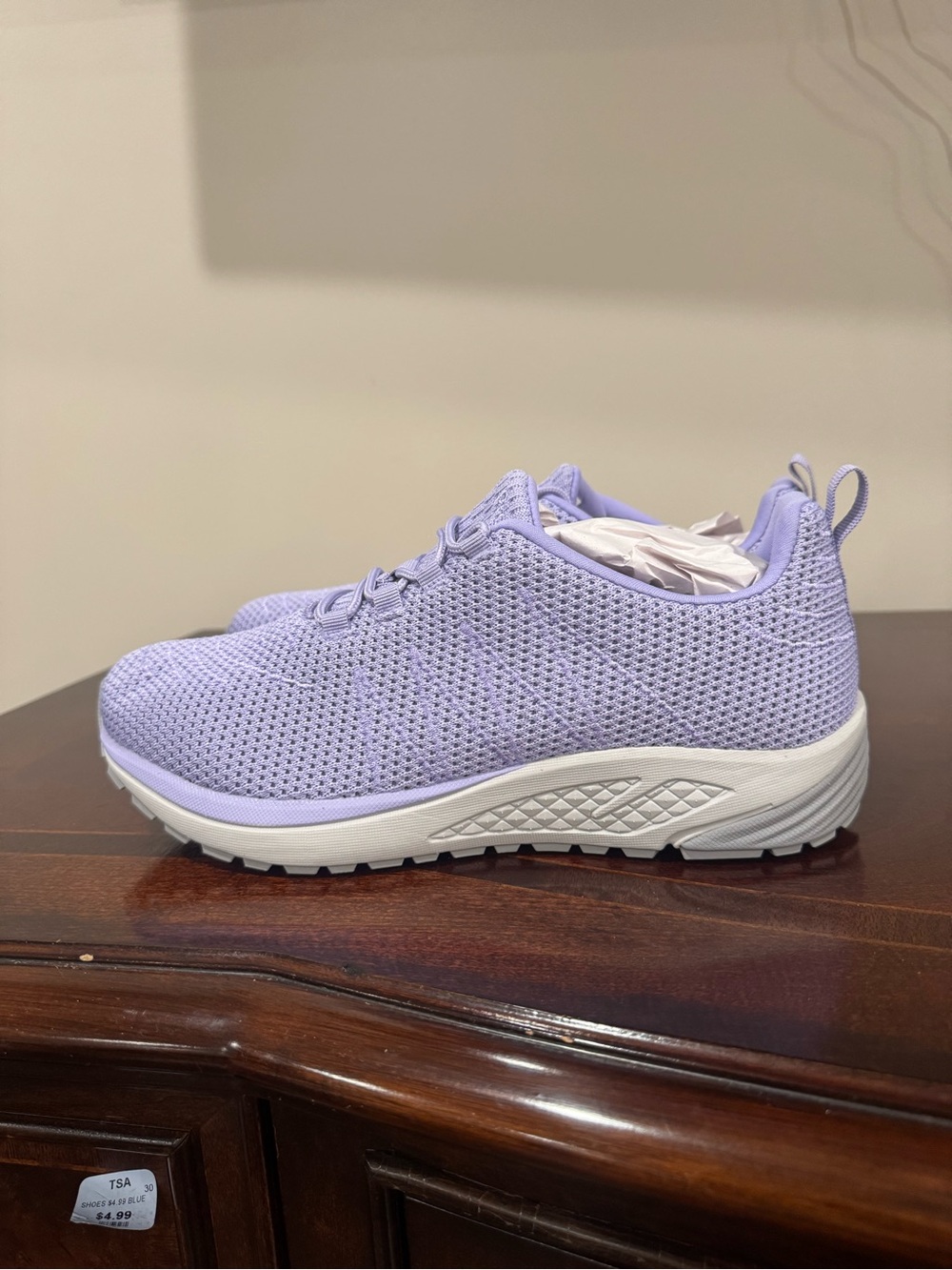Propet Ortholite X25 Men’s Lavender Knit  Sneakers Size 11 Wide